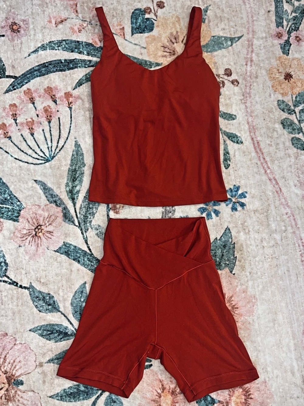 aerie Brick Red set with padded bra - Picture 1 of 4